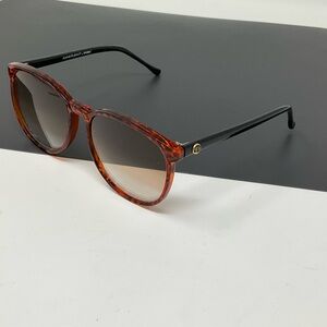 Vintage Anne Klein Brown Tortoiseshell big Sunglasses gradient lenses